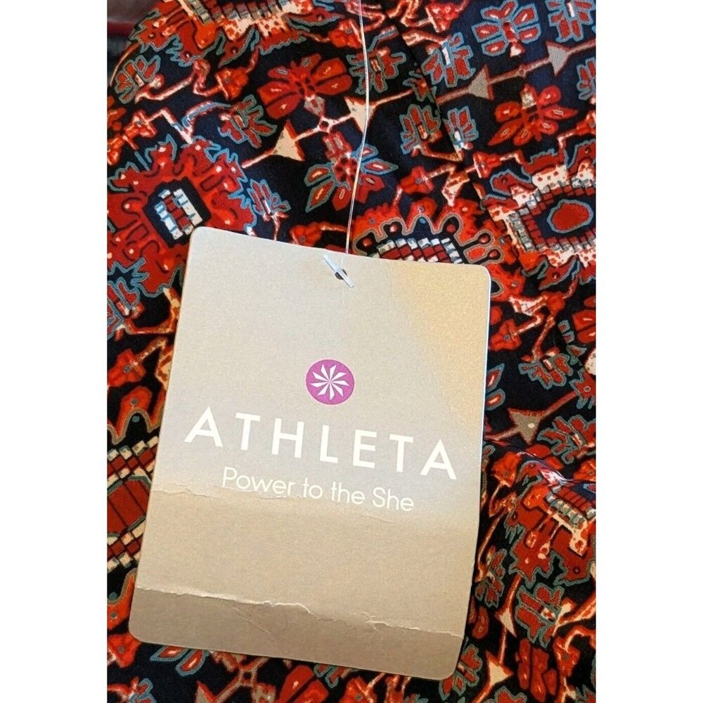 Athleta Dress NWT Martinique Sleeveless Tassel Keyhole Sz Medium Bold Pattern - Picture 10 of 16